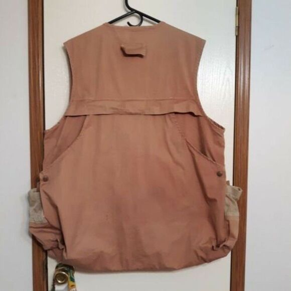 Vintage Mens Sz Large 10X Hunting Vest Dark Tan Chest 42-44 - Picture 3 of 11